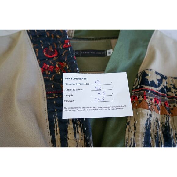 Hamid Holloman Men Patchwork Kimono Cardigan M Casual French Workwear Jacket - Picture 13 of 16